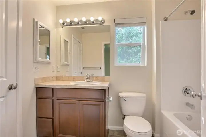 Jack and Jill full bathroom. Jack and Jill full bathroom.