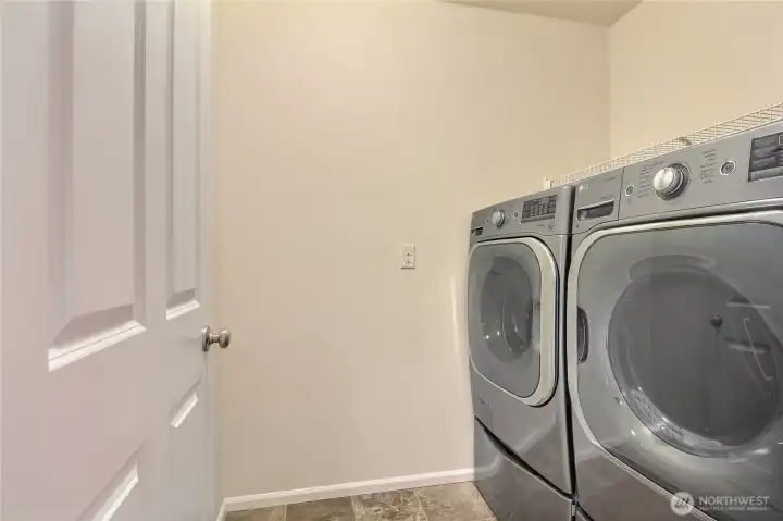 Upstairs laundry room. Upstairs laundry room.