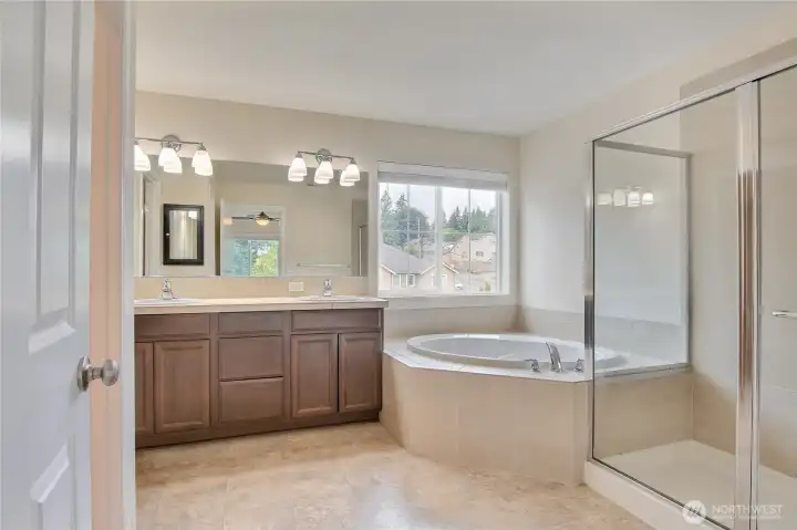 5 piece primary bathroom. 5 piece primary bathroom.