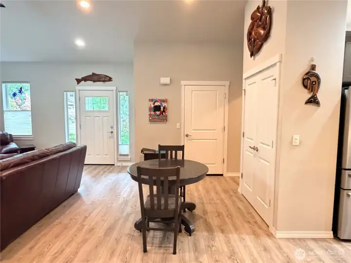 Dining area and the double door pantry to the right. Amazing spaces Dining area and the double door pantry to the right. Amazing spaces