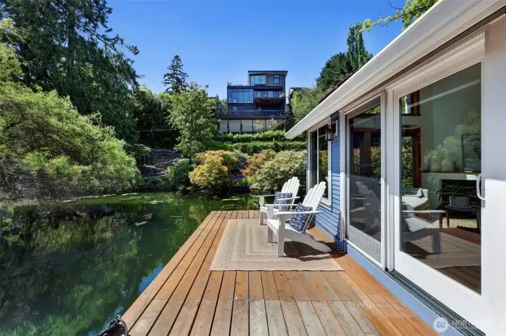 A secluded home on a private, dead end street.