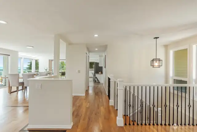 Open floor plan has great natural light. Note there is an additional powder room on this floor.