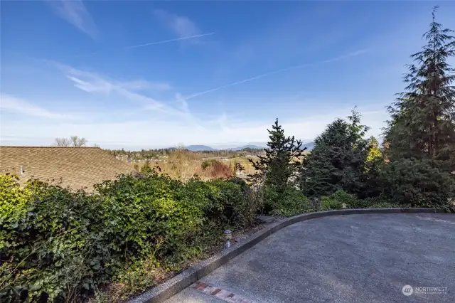 View looking out to the front of the house from the driveway