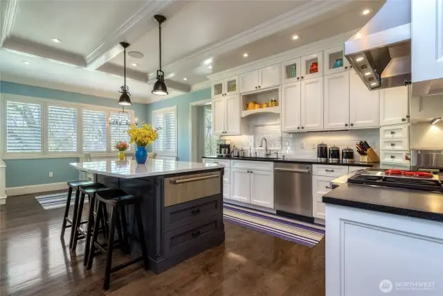 Kitchen with ample Custom Cabinetry & Natural Light