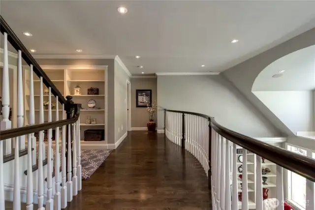Landing on the Second Floor open to the Living Room