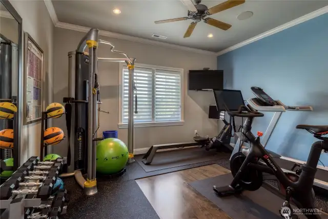 Fourth Bedroom / Exercise Room with full Closet on the Second Floor