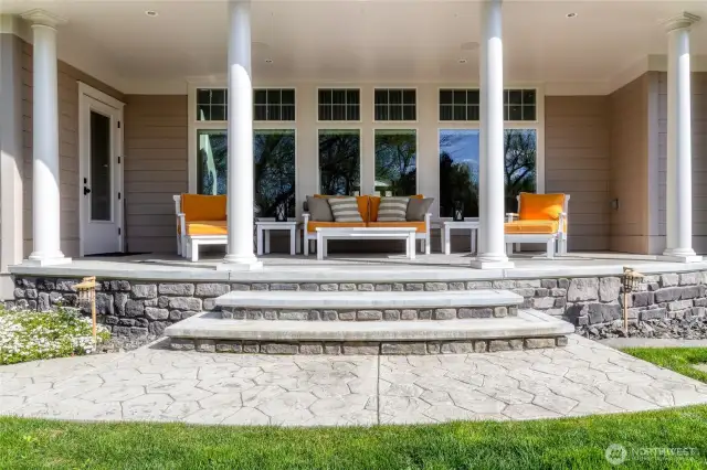 Back Covered Porch off of the Kitchen