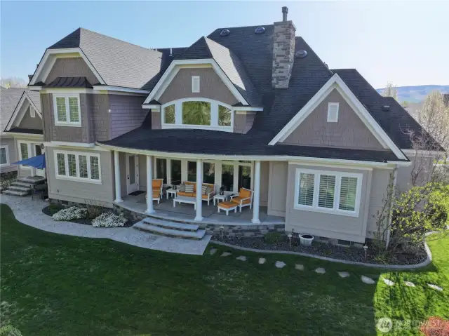 View of the back of the Home with Covered Porch