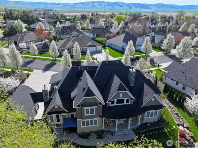 View of the Back of the Home with views of the Blue Mountains