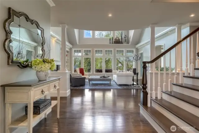 View from the Front entry with Maple Hardwood floors