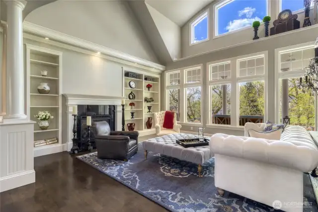 Living room with gas fireplace