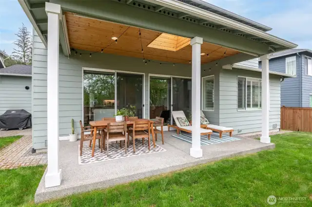 Large covered patio