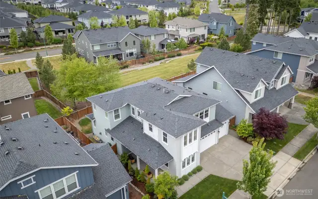 Notice the park behind your home