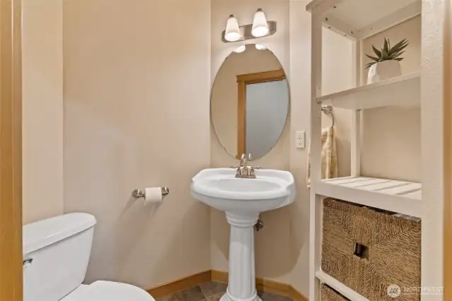 Main floor powder bath located off the entry.
