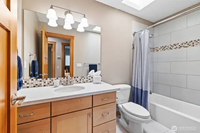 Full bath conveniently located next to the three second-floor bedrooms.