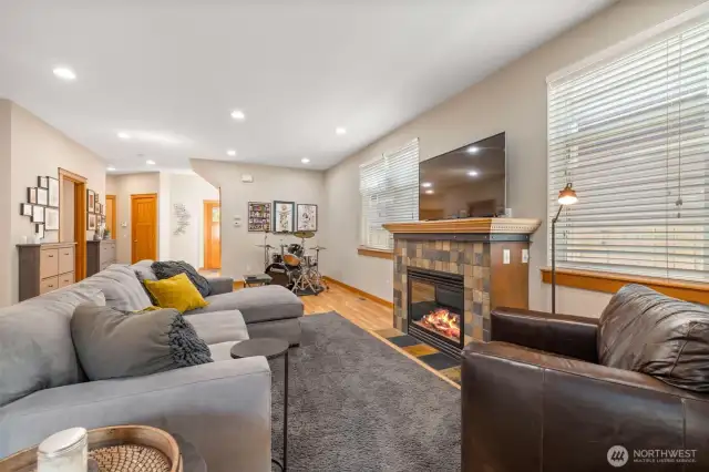 Stunning hardwood floors extend throughout the main level.