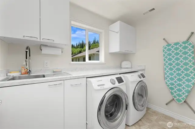 washer and dryer upstairs