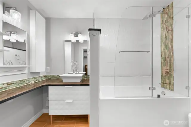Full bathroom attached to bedroom