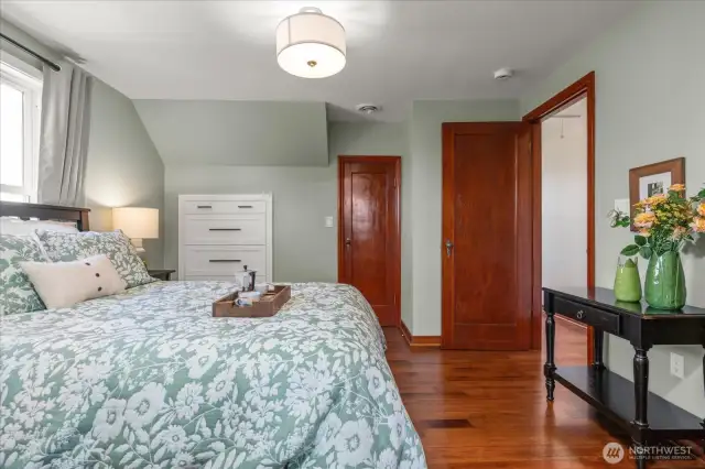 Space for a queen or king-sized bed in this inviting, well-appointed primary suite