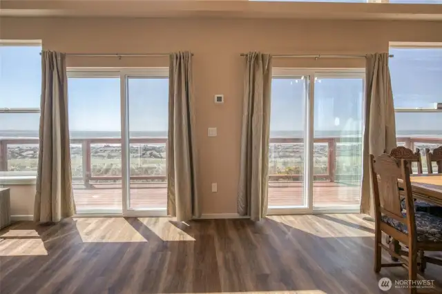 Open the sliders to enjoy the ocean breeze wafting through the home.