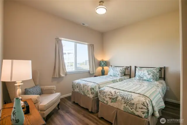 Downstairs you will find a spacious second bedroom.