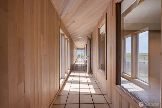 Hallway to covered sundeck