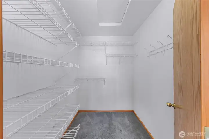 Large Walk-in Closet with ample shelving