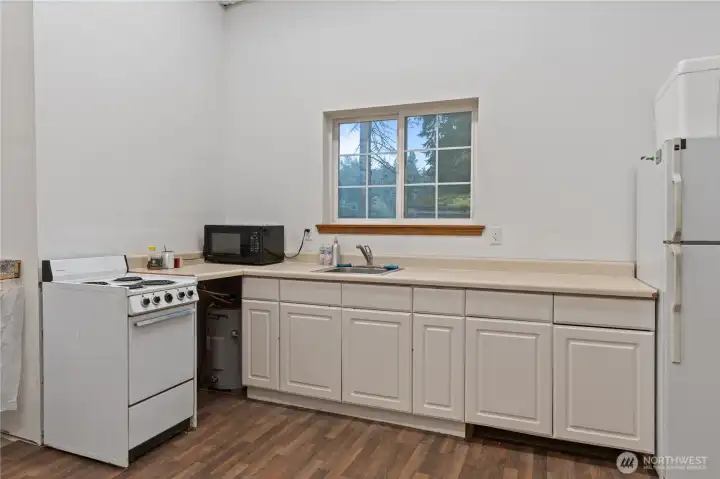Kitchen right off ballroom