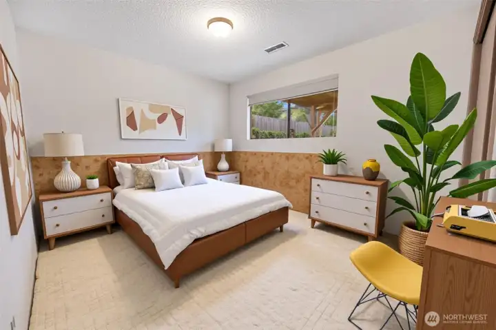 Bed 4/5 is on main level (virtually staged).