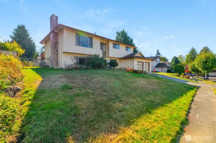 This photo shows the Northeast corner of the home.
