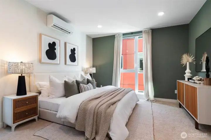 One of two primary suites with a walk-in closet, double vanity bathroom and laundry room. All on the second floor.