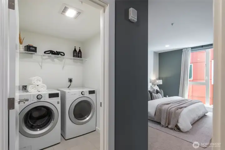 Full size laundry room off the second floor primary suite. Washer and dryer included!