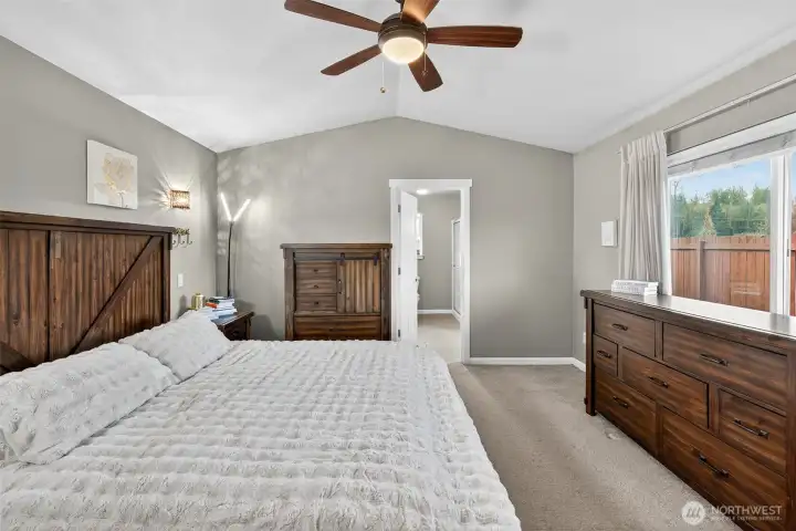 Primary with Vaulted Ceilings