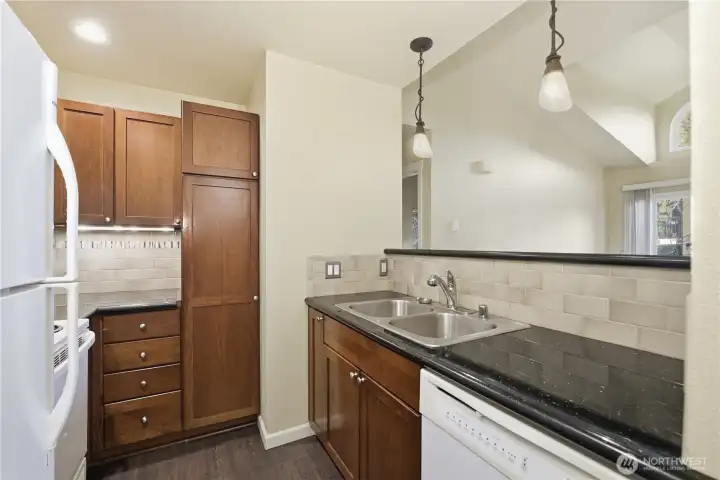 long view of homes kithen