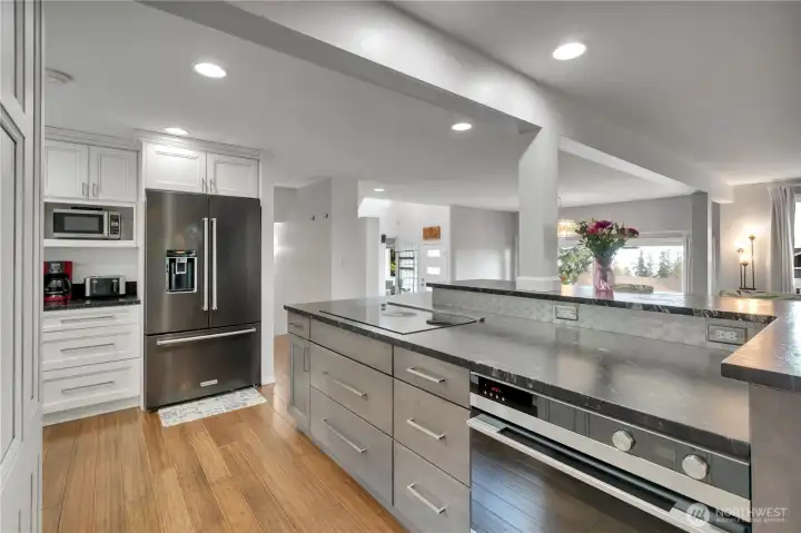 Kitchen with higher end appliances