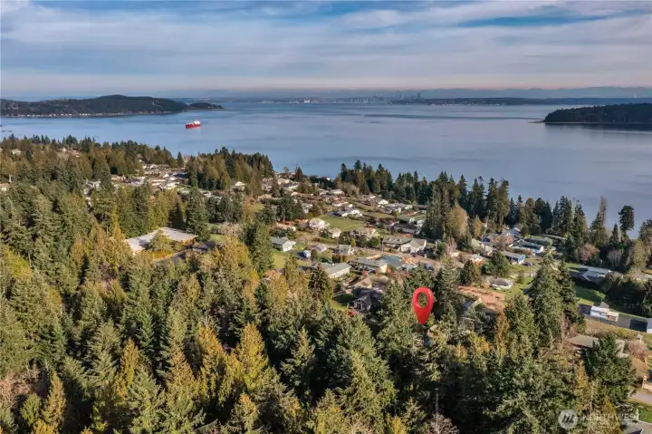 Aerial Views to the North and looking towards Seattle