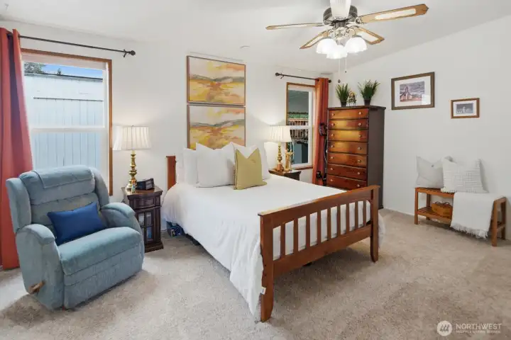 Spacious primary with incredible natural light