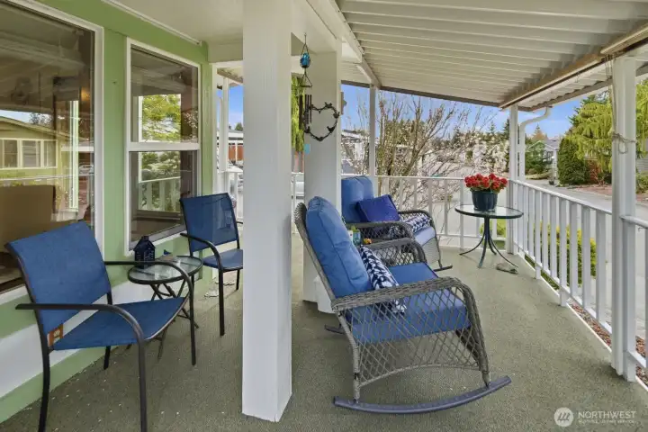 Second covered deck which overlooks your beautiful, yet low-maintenance yard