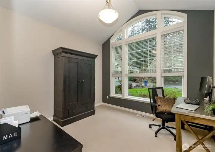 main floor office off living room