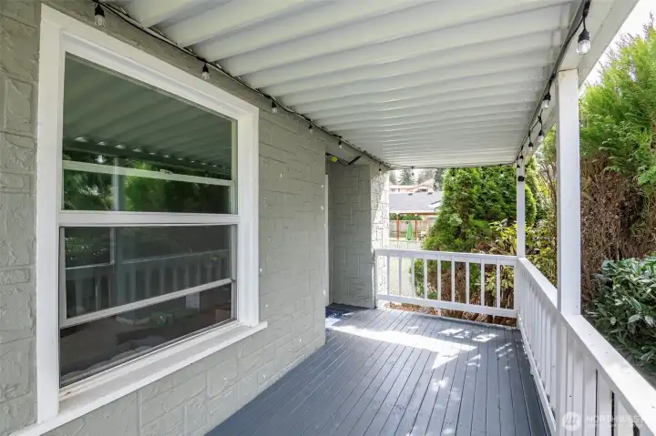 Inviting front porch.