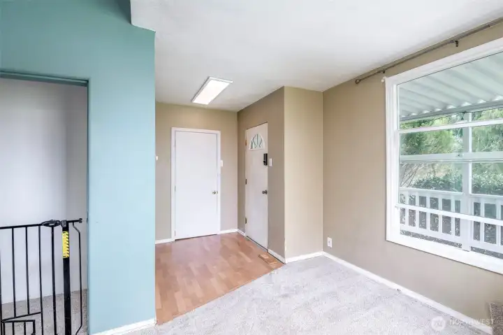 View as you walk through the door.