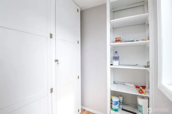 Amazing built in pantry area off of dining room area.