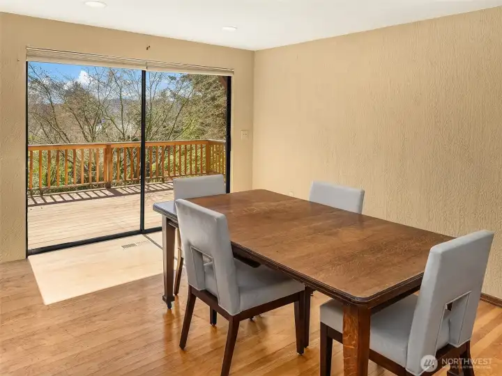 Dining leads to veranda