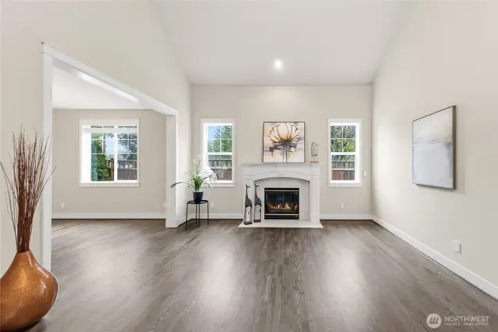 Living room with gas fireplace