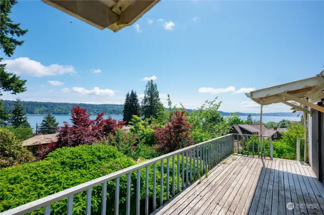 Back deck with gorgeous views of the Sound