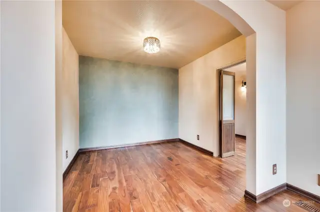 Great space can be used as a dining room or office.