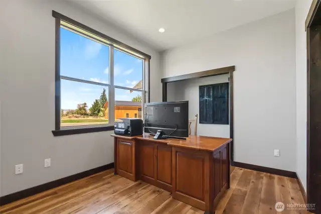 Private office with beautiful views of the Stewart Mountains