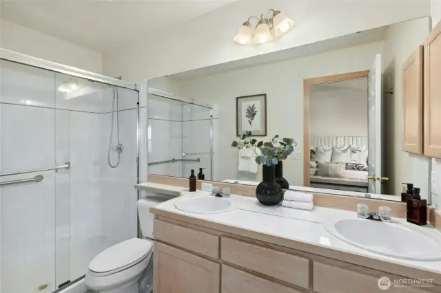 Primary bathroom.