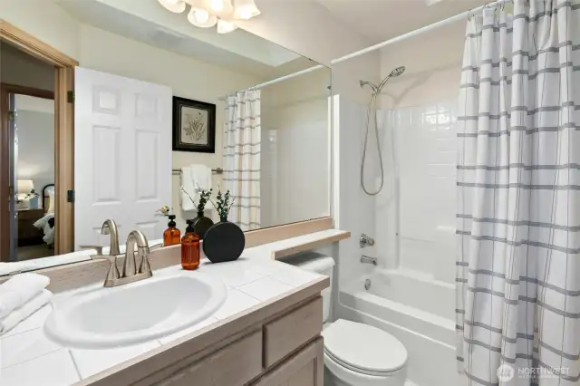 Shared hall bathroom.