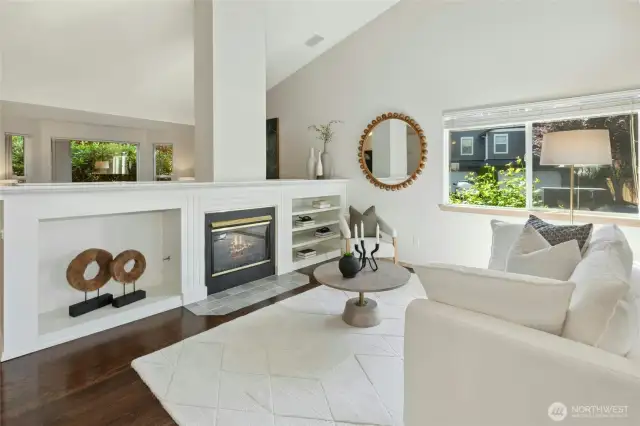 Imagine a train set on the fireplace mantle around the holidays.